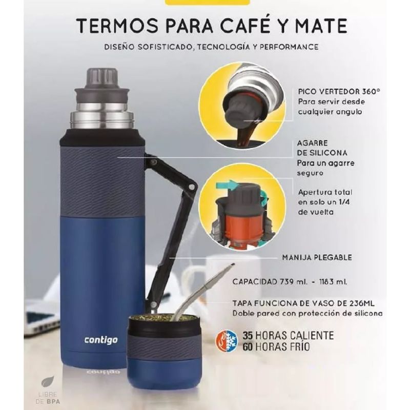 Termo Contigo Thermal 1182ml Textured Camo - Devoto Camping