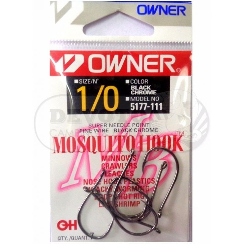 Owner 5177-101 Gancio Naso Zanzara – Drop Shot E Wacky Per Bass, Taglia 1 (8 Pezzi)